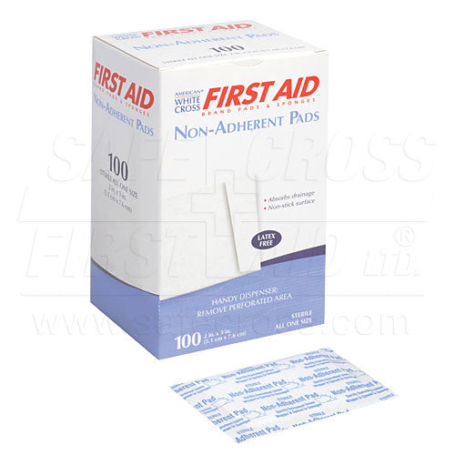 NON-ADHERENT PADS, 5.1 x 7.6 cm, 100's, STERILE