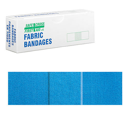 FABRIC DETECTABLE BANDAGES, 2.2 x 7.6 cm, LIGHTWEIGHT, 12's