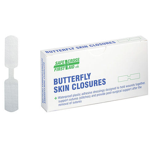 BUTTERFLY SKIN CLOSURES, ASSORTED, 10's