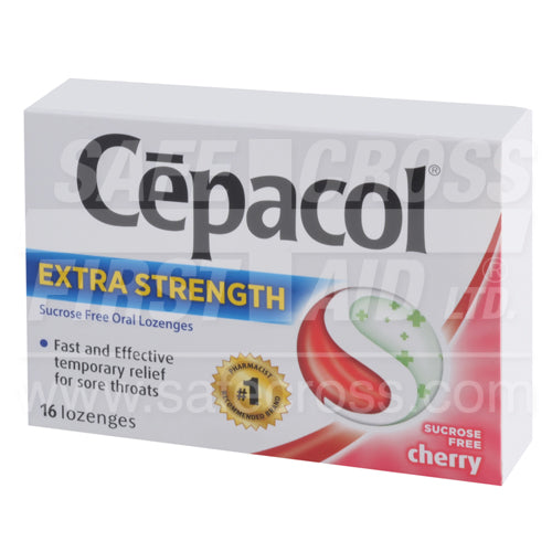 CEPACOL LOZENGES SORE THROAT LOZENGES EXTRA STRENTH CHERRY - 16/BOX