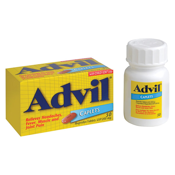 ADVIL IBUPROFEN CAPLETS 200 mg 50/BOTTLE