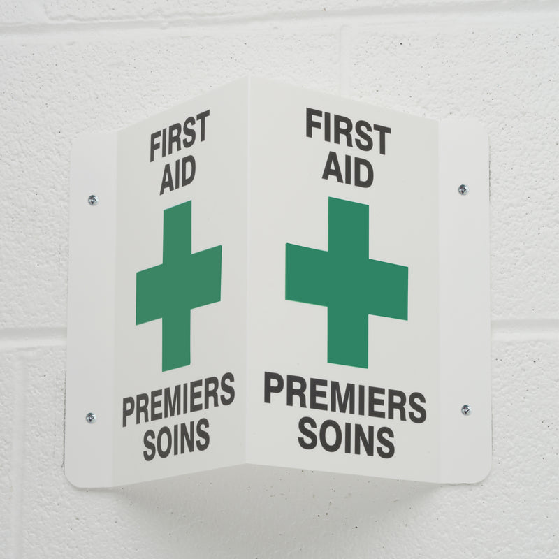 FIRST AID SIGN 3D – PLASTIC (ENGLISH/FRENCH)