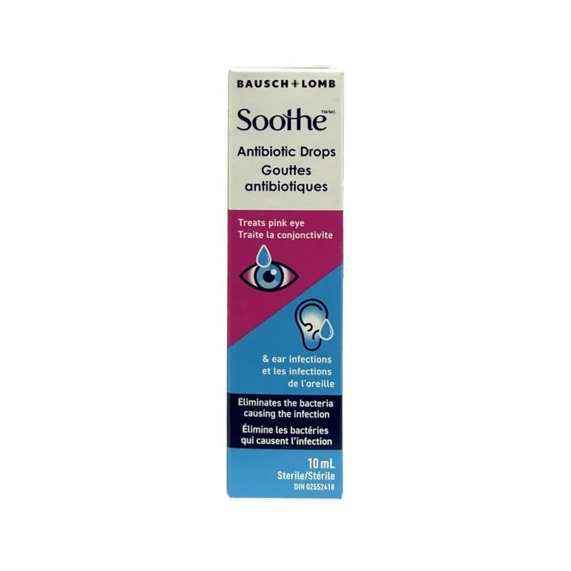 Bausch & Lomb Soothe Antibiotic Eye & Ear Drops (10 mL)