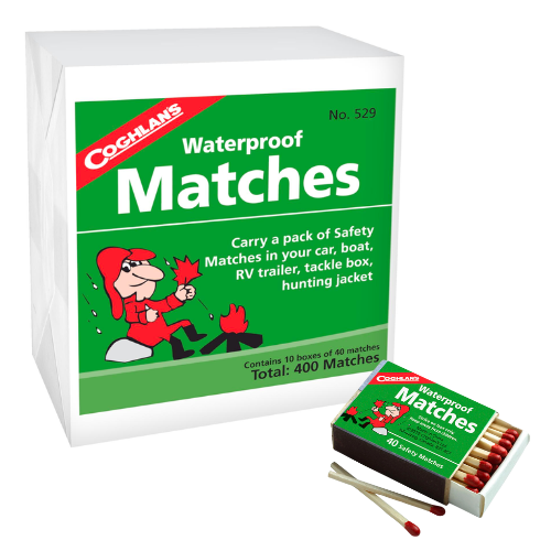 WATERPROOF MATCHES - 40/BOX (10 PACKS/CARTON)