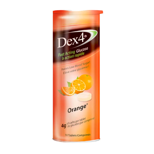 DEX 4 GLUCOSE TABLETS ORANGE - 10/BOX