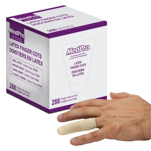 Latex Finger Cots – Powder-Free Extra-Large 288/Box
