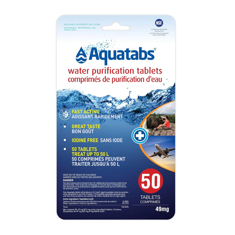 AQUATABS WATER PURIFICATION TABLETS 50/PACK