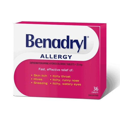 BENADRYL, ALLERGY CAPLETS 12/BOX