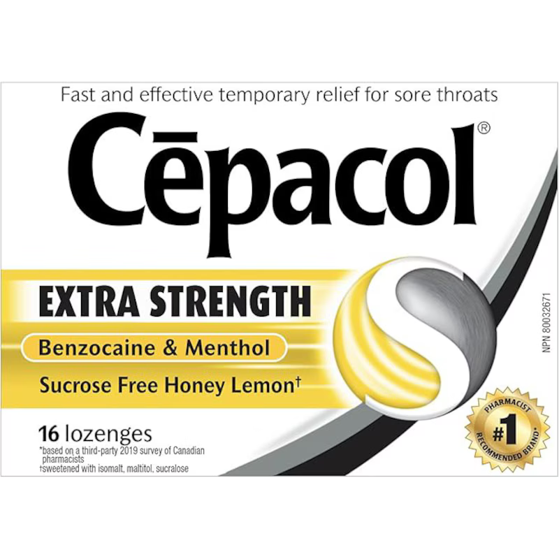 Cepacol Extra Strength Sore Throat Lozenges Honey Lemon - 16/Box