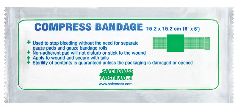 COMPRESS BANDAGE - 15.2 x 15.2 cm EACH