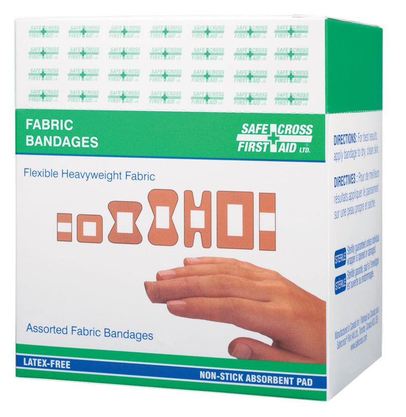 FABRIC BANDAGES - ASSORTED SIZES 100/BOX