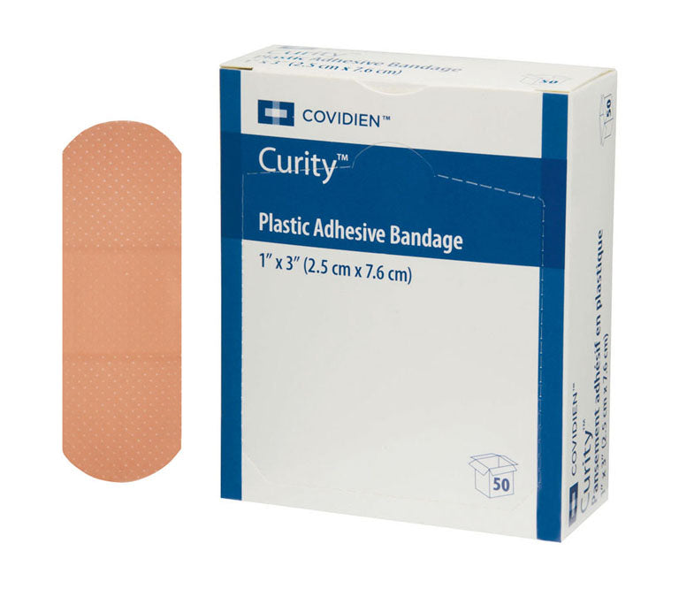 CURITY PLASTIC BANDAGES 2.5 x 7.6 cm 50/BOX