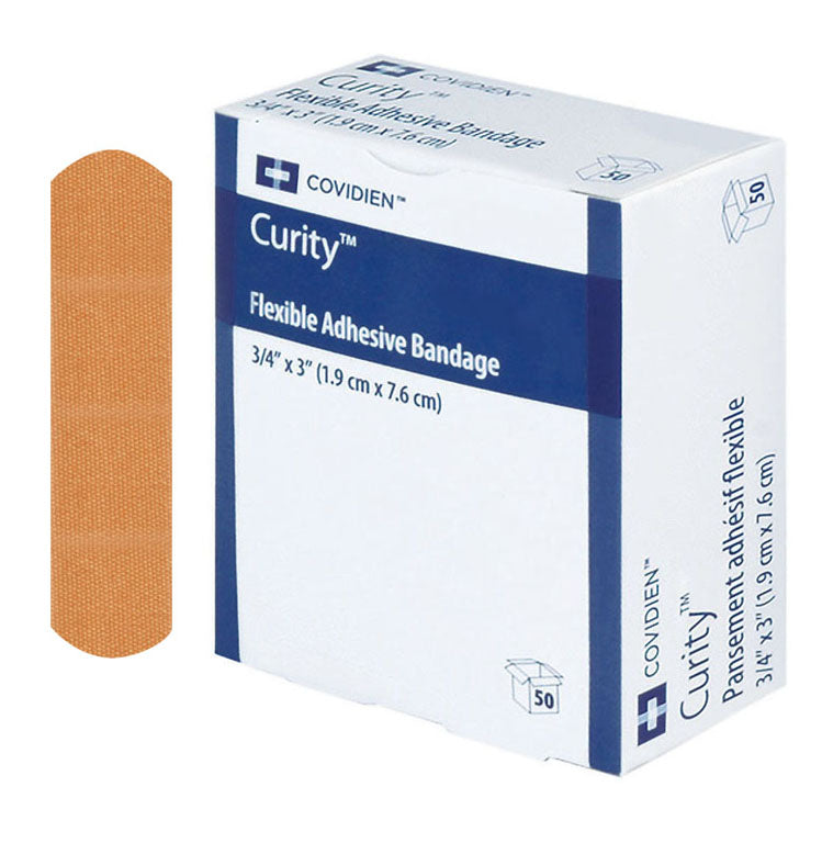 CURITY FABRIC BANDAGES - 1.9 x 7.6 cm 50/BOX