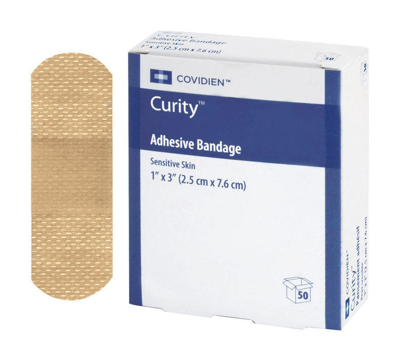 CURITY FABRIC BANDAGES SENSITIVE - 2.5 x 7.6 cm 50/BOX