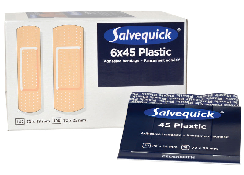 SALVEQUICK PLASTIC BANDAGE REFILLS (6 x 36/PACK)