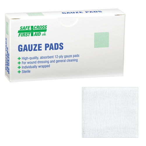 GAUZE PADS - 10.2 x 10.2 cm 12/BOX