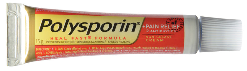 POLYSPORIN PLUS PAIN RELIEF ANTIBIOTIC CREAM - 15 g
