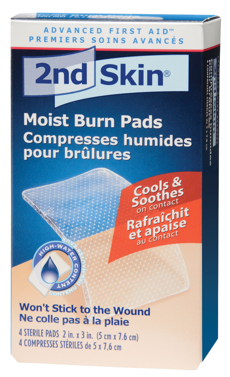 2ND SKIN MOIST BURN PADS - MEDIUM 4/BOX - First Aid Direct