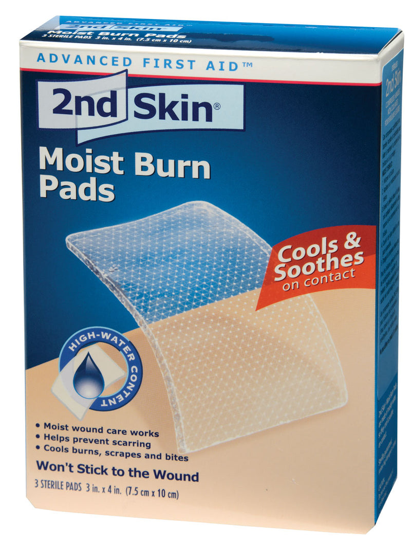 2ND SKIN MOIST BURN PADS - LARGE 3/BOX