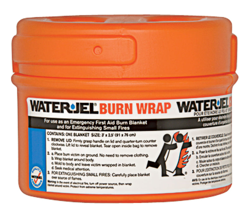WATER-JEL BURN WRAP/EXTINGUISHER IN CANISTER - 76.2 x 91.4 cm