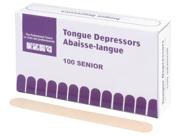 TONGUE DEPRESSORS SENIOR - 1.9 x 15.2 cm 100/BOX