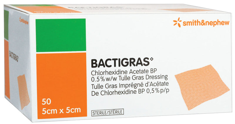 BACTIGRAS TULLE GRAS DRESSINGS - 5.1 x 5.1 cm 50/BOX