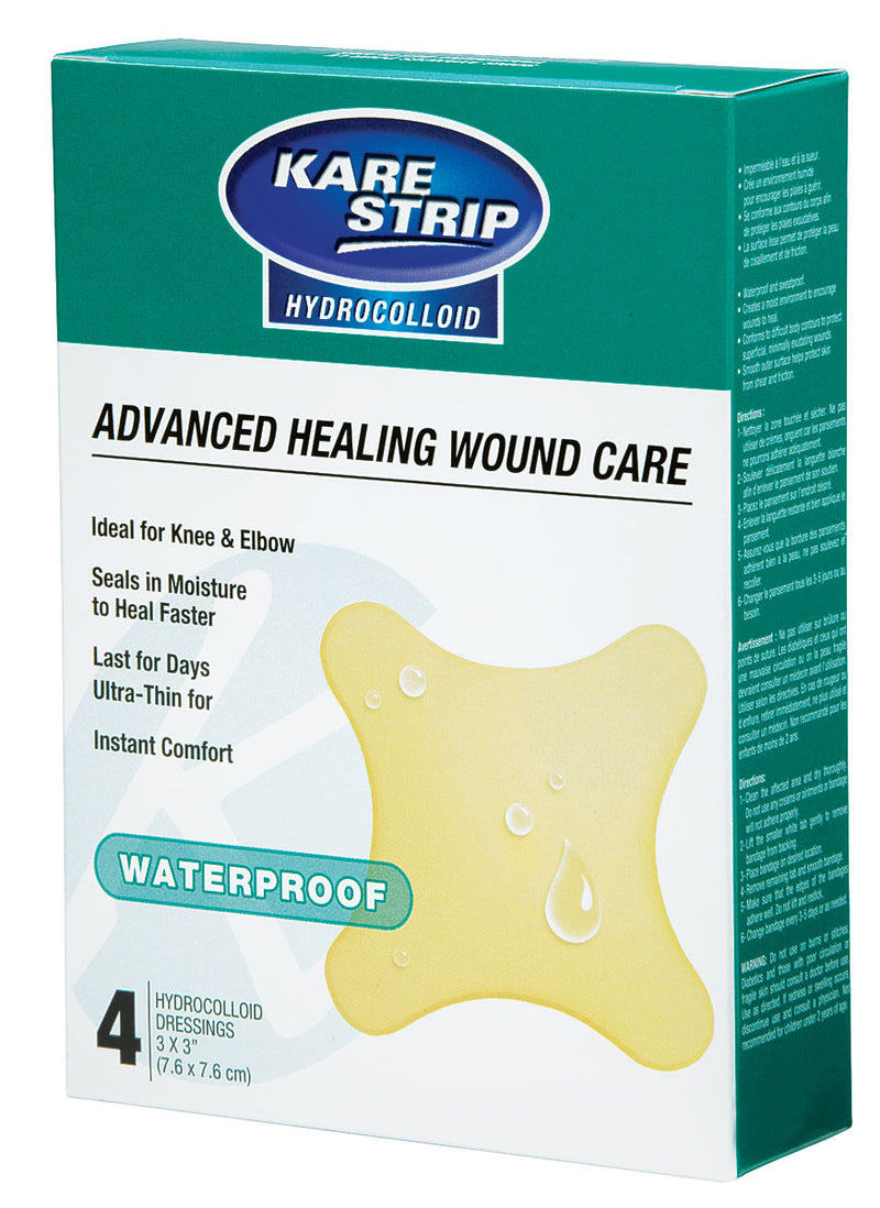 KARE STRIP HYDROCOLLOID BANDAGES - 7.6 x 7.6 cm 4/BOX
