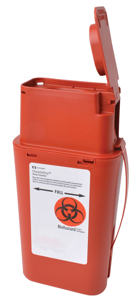 SHARPS/BIOHAZARD TRANSPORT CONTAINER - 946 mL