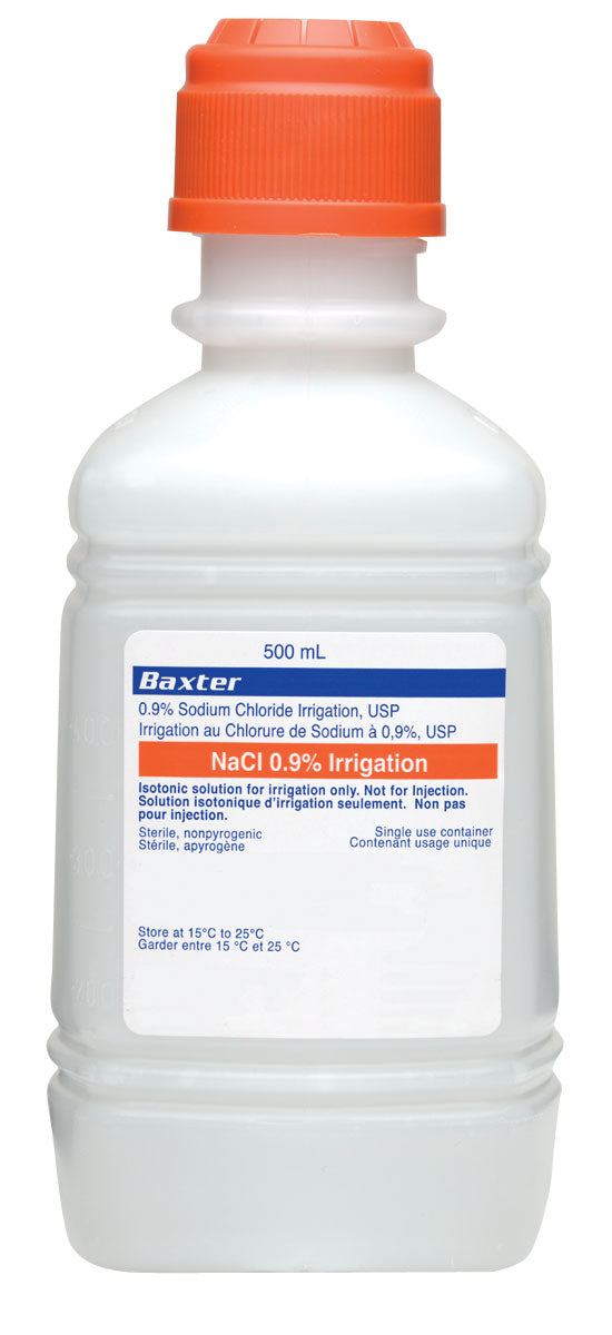 SODIUM CHLORIDE IRRIGATION SOLUTION 0.9% - 500 mL/BOTTLE — First