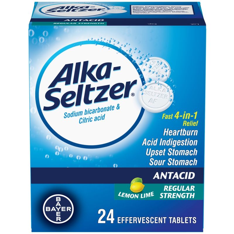 ALKA SELTZER ANTACID TABLETS REGULAR STRENGTH 24/BOX