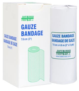 GAUZE BANDAGE ROLL, 7.6 cm x 4.6 m, 1's
