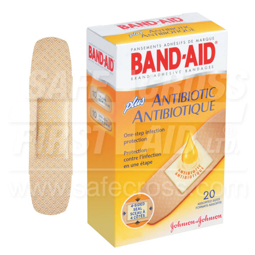 BAND-AID BRAND ANTIBIOTIC BANDAGES 20/BOX