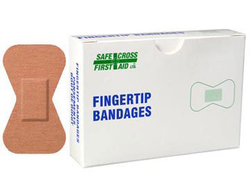 FABRIC BANDAGES, FINGERTIP LARGE, 4.4 x 7.6 cm, HEAVYWEIGHT, 12's