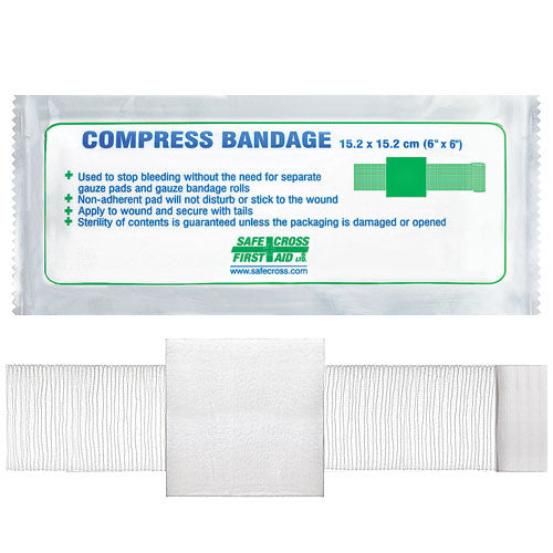 COMPRESS BANDAGE - 15.2 x 15.2 cm EACH