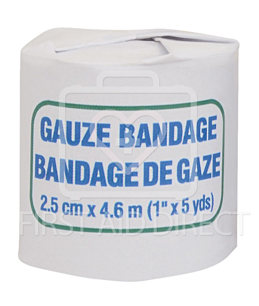 GAUZE BANDAGE ROLL, 2.5 cm x 4.6 m