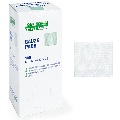 GAUZE PADS - 5.1 x 5.1 cm 100/BOX
