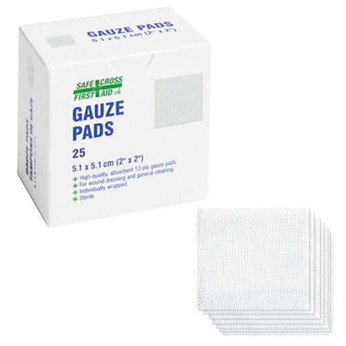 GAUZE PADS - 5.1 x 5.1 cm 25/BOX