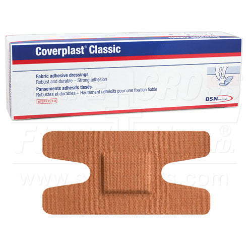 COVERPLAST, FABRIC BANDAGES, KNUCKLE, 3.8 x 7.2 cm, HEAVYWEIGHT, 100's