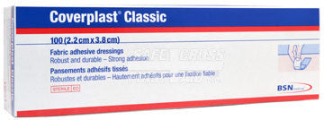 COVERPLAST, FABRIC BANDAGES, 2.2 x 3.8 cm, HEAVYWEIGHT, 100's