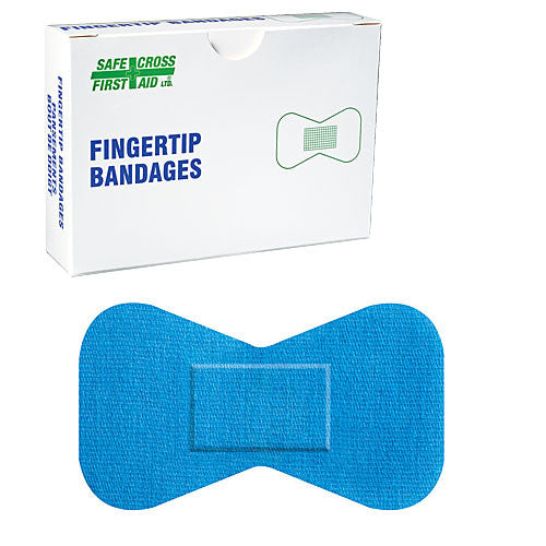 FABRIC DETECTABLE BANDAGES - FINGERTIP 4.4 x 7.6 cm 12/BOX