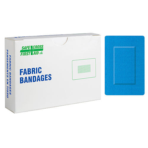 FABRIC DETECTABLE BANDAGES, LARGE PATCH, 5.1 x 7.6 cm, LIGHTWEIGHT, 12's