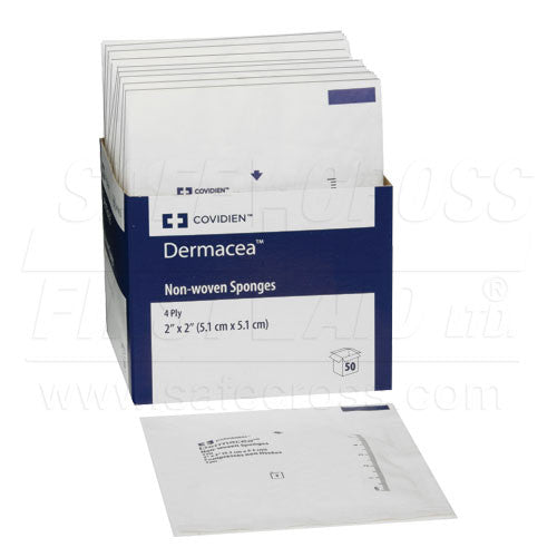 NON-WOVEN SPONGES - 5.1 x 5.1 cm 4-PLY STERILE 2 x 25/BOX