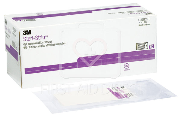 STERI-STRIP, SKIN CLOSURES, 3 mm x 7.6 cm, 50 x 5's