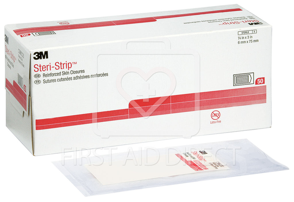 STERI-STRIP, SKIN CLOSURES, 6 mm x 7.6 cm, 50 x 3's