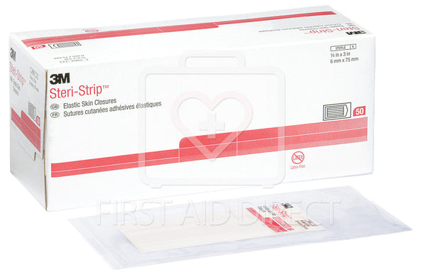 STERI-STRIP, ELASTIC SKIN CLOSURES, 6 mm x 7.6 cm, 50 x 3's