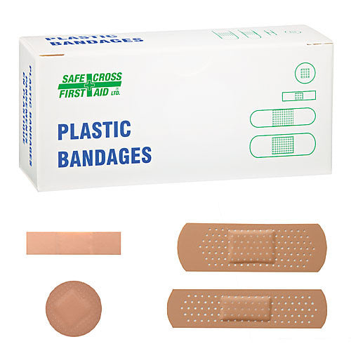 PLASTIC BANDAGES - ASSORTED SIZES 50/BOX - First Aid Direct