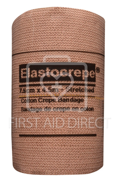 ELASTOCREPE, COTTON CREPE BANDAGE, 7.6 cm x 4.6 m, 1's