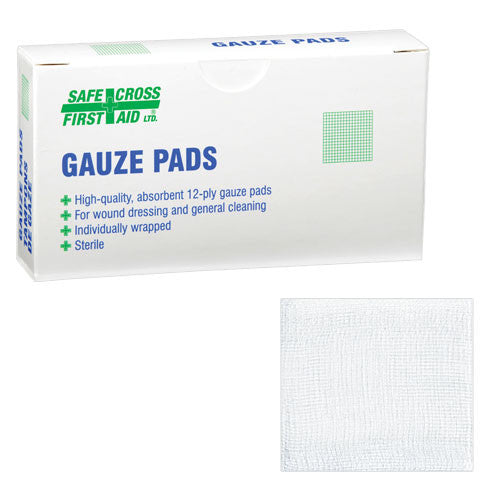 GAUZE PADS, 10.2 x 10.2 cm, 4's, STERILE