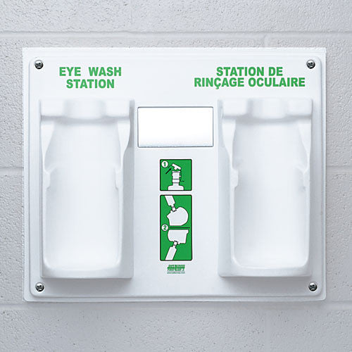 EYE WASH STATION, DOUBLE PLAQUE ONLY w/EYE WASH LABEL