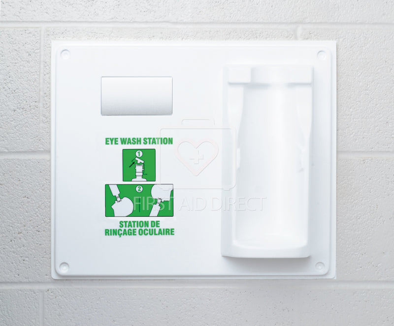 EYE WASH STATION, SINGLE PLAQUE ONLY w/EYE WASH BOTTLE LABEL